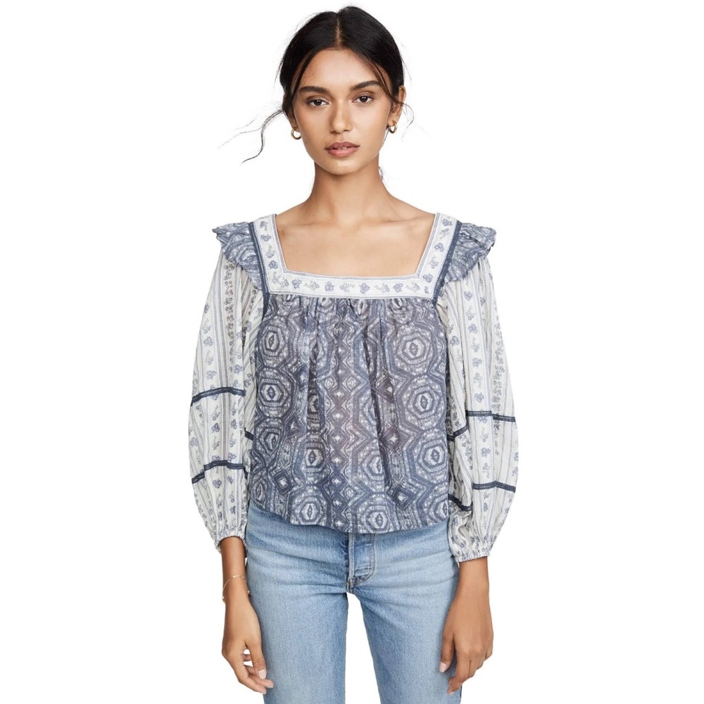 Free People Mostly Meadow Blouse